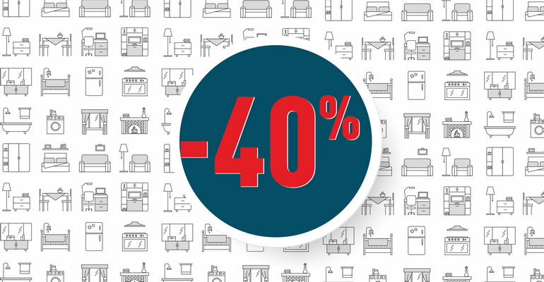 Невероятные скидки на мебель - 40%!
